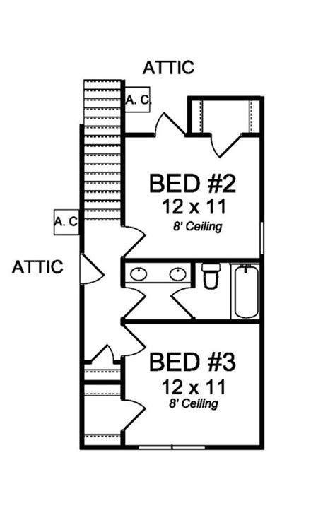 Country Floor Plan - Upper Floor Plan Plan #513-2165 | Country floor plans, How to plan, Country ...