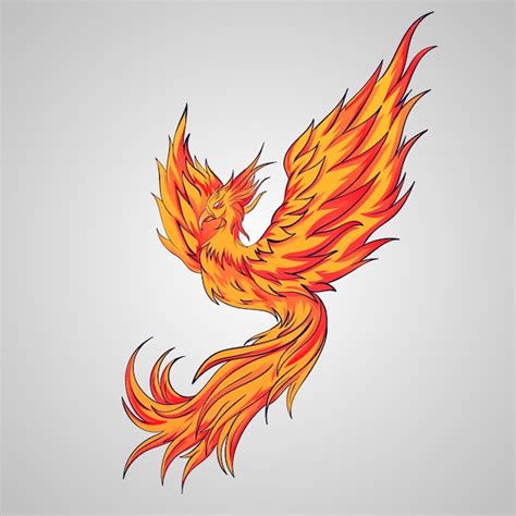 Free Vector | Drawing with phoenix design