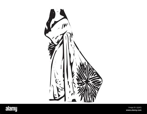 illustration of women's saree in vector art work Indian Asian traditional ladies fashion ladies ...