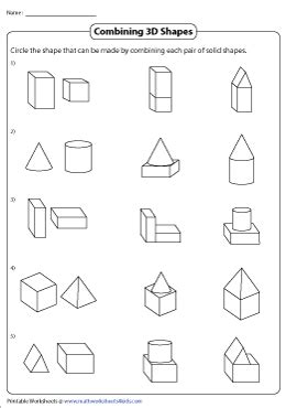 Get 3D Shape Worksheet For Kindergarten Images