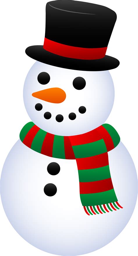 Cute Christmas Snowman - Free Clip Art