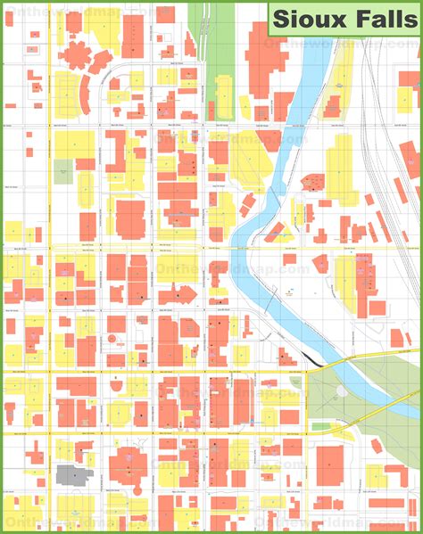 Sioux Falls downtown map