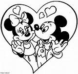 Minnie And Mickey Love Coloring Pages sketch template