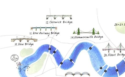 An Illustrated Map Of Bridges On The Thames | Londonist