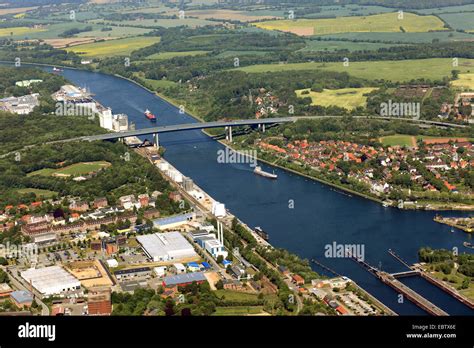 Kiel Canal and watergate Holtenau, Germany, Kiel Stock Photo - Alamy