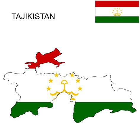Tajikistan 1 Tajikistan Flag Map | Tajikistan flag, Flag, Map