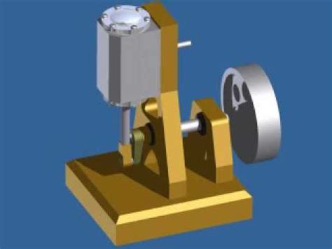 Inventor Flywheel Steam Engine Animation - YouTube