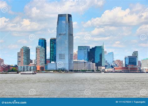 Jersey City skyline stock photo. Image of travel, skyscraper - 111127034