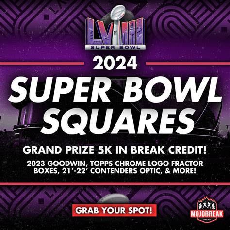 2024 Super Bowl Squares Promo Breaks