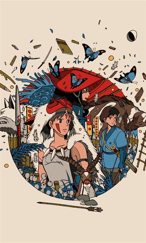 1280x2120 Resolution Princess Mononoke iPhone 6 plus Wallpaper ...