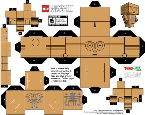 c3p0 paper craft | Star wars crafts, Paper toys template, Star wars