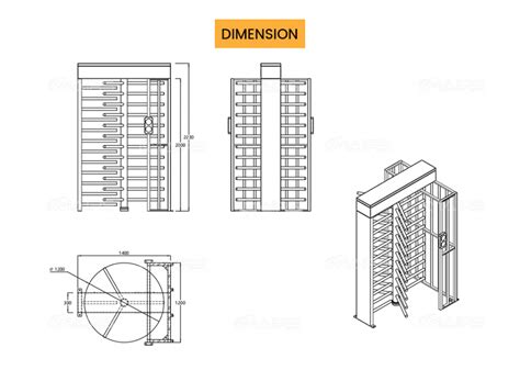 Full Height Turnstile Gate | Full Height Optical Turnstile | Exterior Turnstile