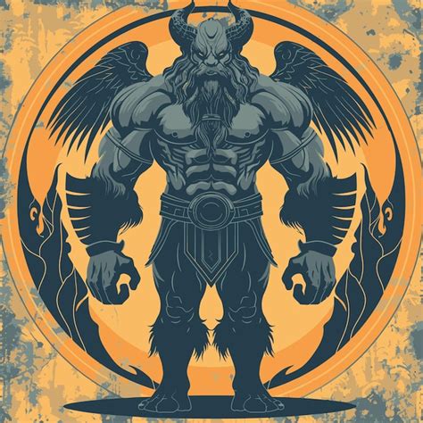 Premium Vector | Giant_geryon_monster_greek_mythology_titan