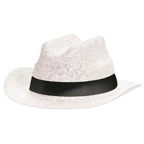 White Mini Glitter Cowboy Hat - Party Savers