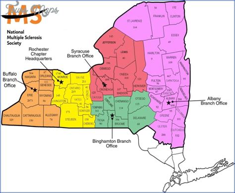 New York map upstate - ToursMaps.com