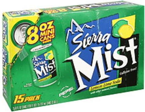 Sierra Mist Soda - 15 ea, Nutrition Information | Innit