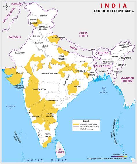 Drought Affected Areas in India 2016 | India Drought Affected Areas Map