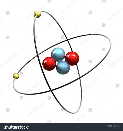 3d Helium Atom Stock Illustration 49901575