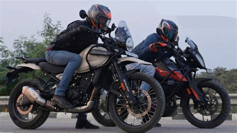 New RE Himalayan 452 vs KTM Adventure 390 Drag Race » Car Blog India