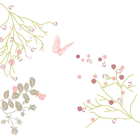 Pink Watercolor Flowers White Transparent, Pink Watercolor Flowers, Painted Flowers, Seamless ...