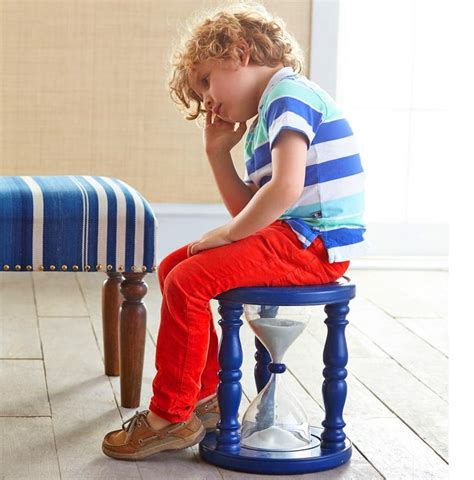 This Hourglass Time-Out Stool Has An Integrated Sand Timer For Perfectly Timed Time-Outs