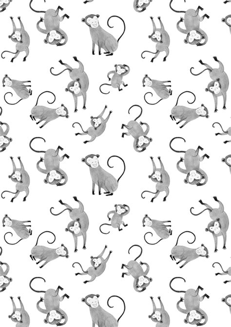 Monkey pattern on Behance