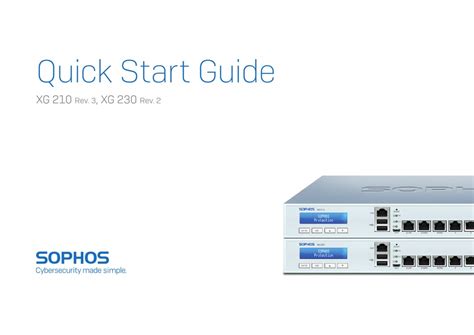 SOPHOS XG 230 QUICK START MANUAL Pdf Download | ManualsLib