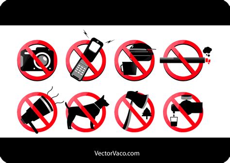 Vector Prohibited Signs | FreeVectors