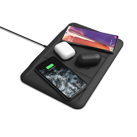 The Four Device Wireless Charging Mat - Hammacher Schlemmer