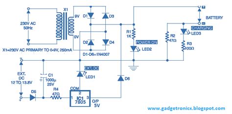 Dual input battery charger circuit - Gadgetronicx