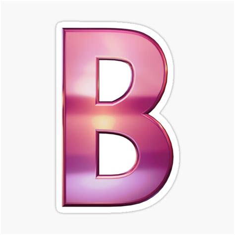 Letter B Neon Pink Stickers for Sale | Aesthetic letters, Letter b, Lettering