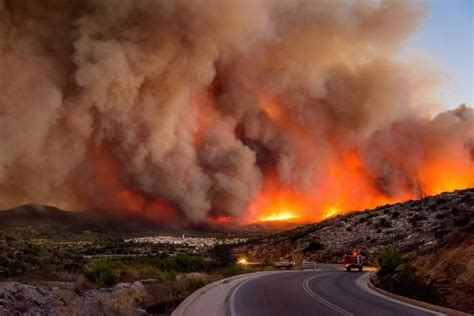 In pics: Devastating wildfire causing a state of emergency in Europe ...