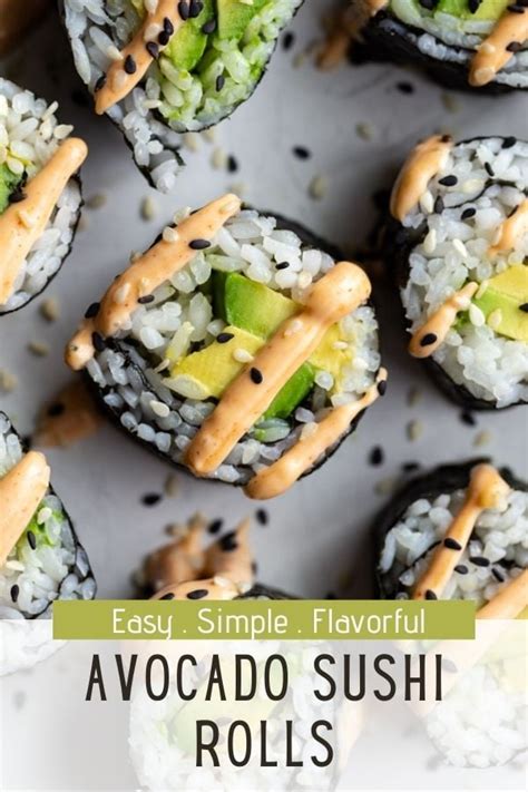 Avocado Roll Sushi - Food with Feeling