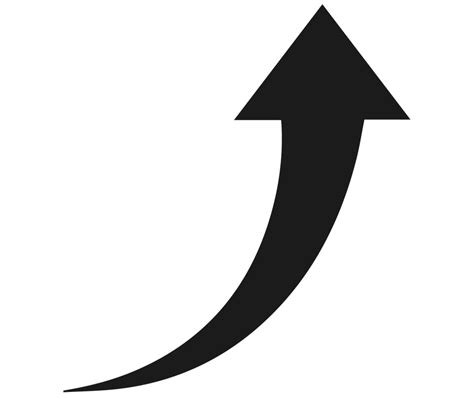 Curve Arrow Upward Icon Png On Transparent Background Png | The Best Porn Website