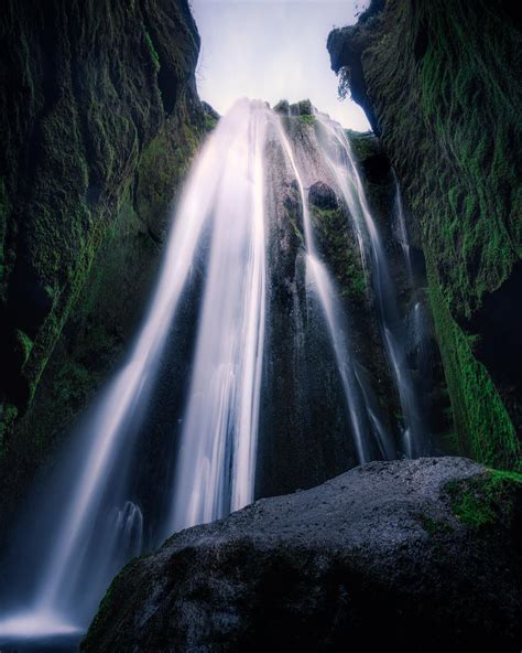 A waterfall inside a cave in Iceland [OC] [1350x1080] : r/EarthPorn