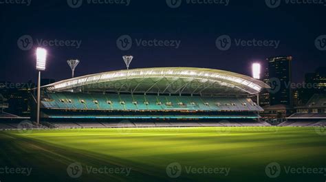 Night view of Melbourne Cricket Ground. Generative AI 32976329 Stock ...