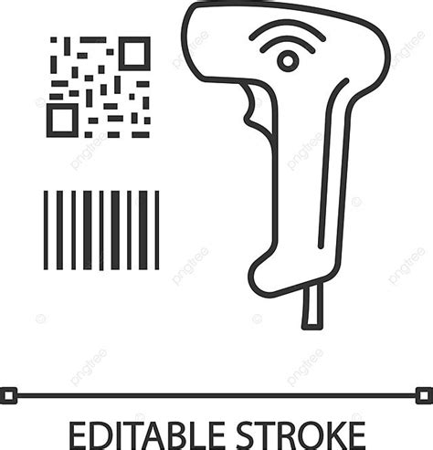 Barcode And Qr Code Scanner Linear Icon App Art Digital Vector, App, Art, Digital PNG and Vector ...