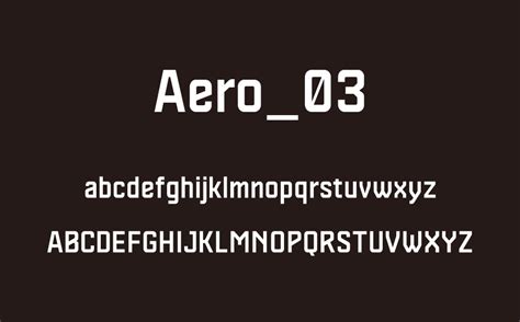 Aero 03 free font