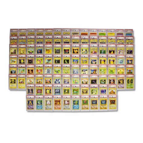 Pokemon Base Set 1st Edition Shadowless Complete Set – All Cards PSA 10 ...