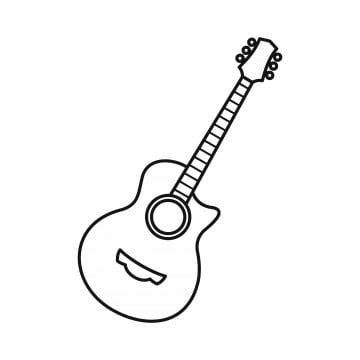 Acoustic Guitar Outline Svg