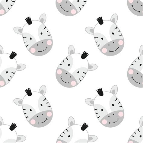 Seamless pattern with cute zebras. Zebra wallpaper for printing on ...