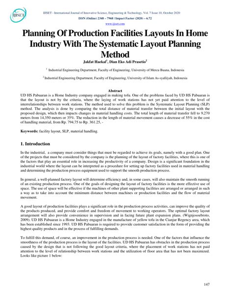 (PDF) Planning Of Production Facilities Layouts In Home Industry With The Systematic Layout ...