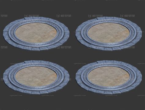 平台 圆盘模型-场景部件模型库-3ds Max(.max)模型下载-cg模型网