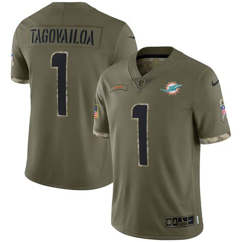 Men's Miami Dolphins Nike Olive 2022 Salute To Service Limited Jersey