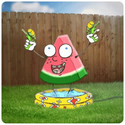 Water Melon Playing Water Guns GIF - WaterMelon PlayingWaterGuns ...