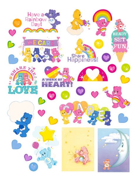 Care Bear Stickers 35 pieces Kids Sticker Book Journals | Etsy