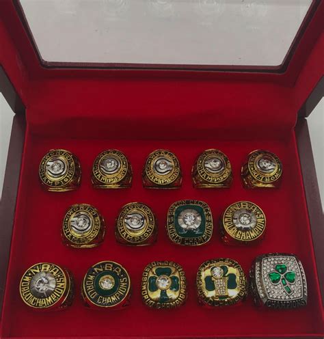 Boston Celtics Championship 14 Rings Set - Punk Dark