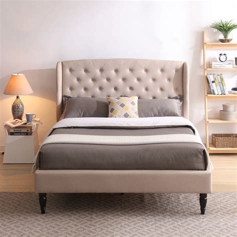 Modern Sleep Coventry Upholstered Platform Bed Frame, Multiple Sizes - Walmart.com - Walmart.com