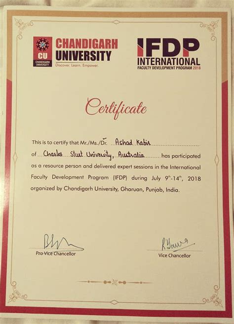 Chandigarh University — Charles Sturt University Research Output