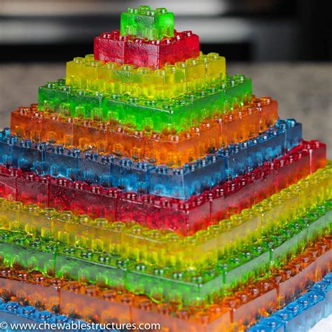 How To Make Gummy Candy Brick Pyramid - Chewable Structures